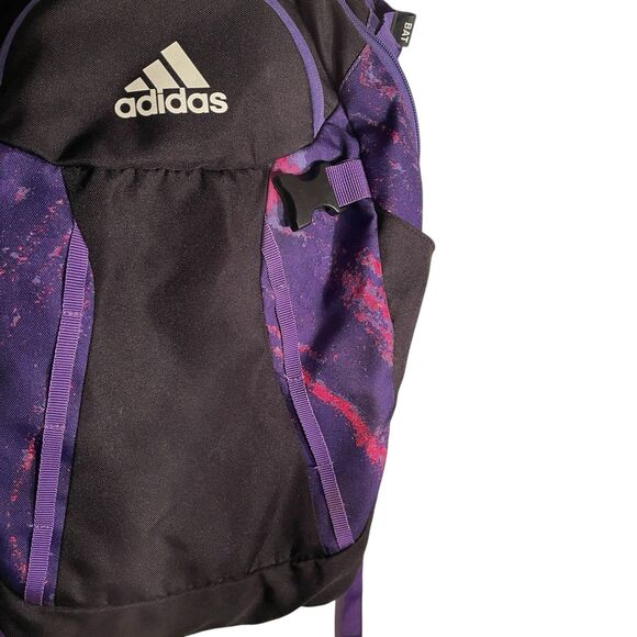 Adidas Black Purple Pink Bat Bag. Several Pockets. Excellent Used Condition - Picture 4 of 15